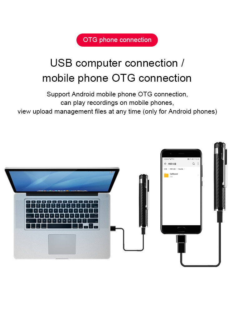 STTWUNAKE Mini Voice Activated Recorder Pen Spy Digital Audio Recording ...