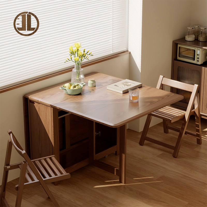 SP Foldable Dining Table Solid Wood Folding Dining Table Household ...
