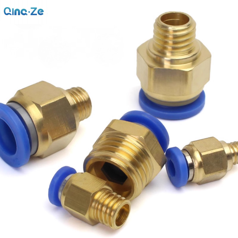 PC pneumatic fitting m12X1.75- M5 M6 M8 M10 M12 M14 M16 M20 Metric Male ...