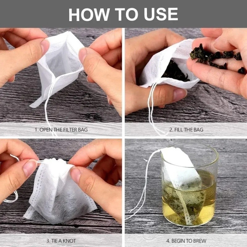Disposable Tea Bags Food Grade Nonwoven Fabric Filter Bags for Tea ...