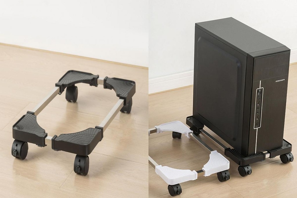 Popubear Rolling Cpu Stand Computer Tower Stand Adjustable Mobile Cpu ...