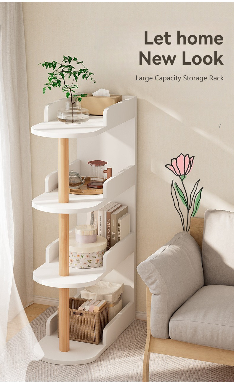 Living Room Sofa Side Table Bedroom Storage Rack Floor Standing ...