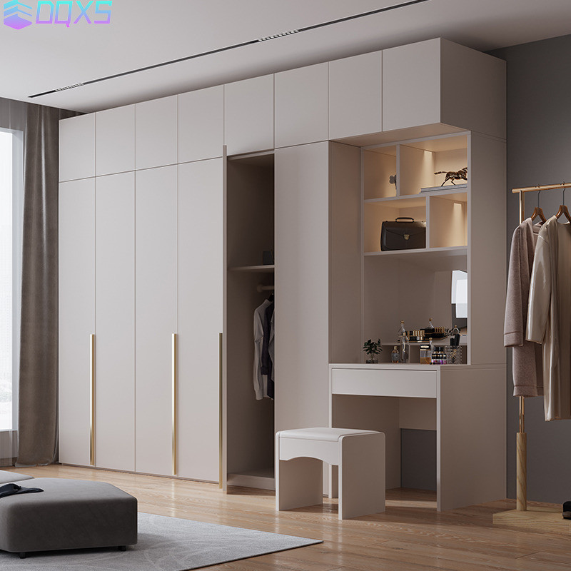 Wardrobe Cream White Thick Backplane Wardrobe - Dressing Table, Side ...