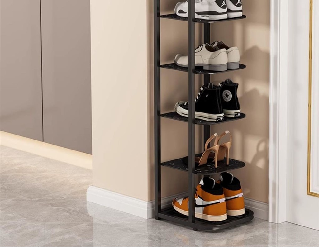 [in stock] Simple Shoe Rack Indoor Home Small Narrow Doorway Shoe ...