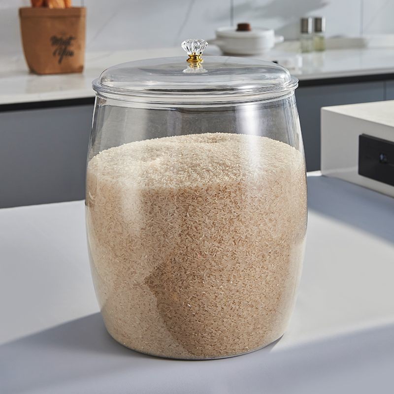Transparent plastic rice bucket Household insect and moisture-proof ...