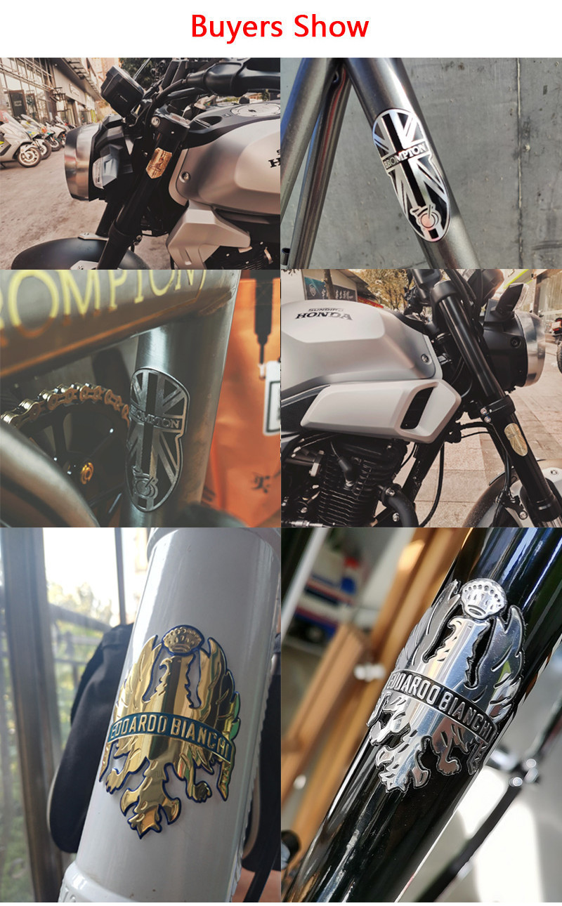 Bike Head Badge Aluminum Decals Stickers For MTB BMX Folding Bicycle ...