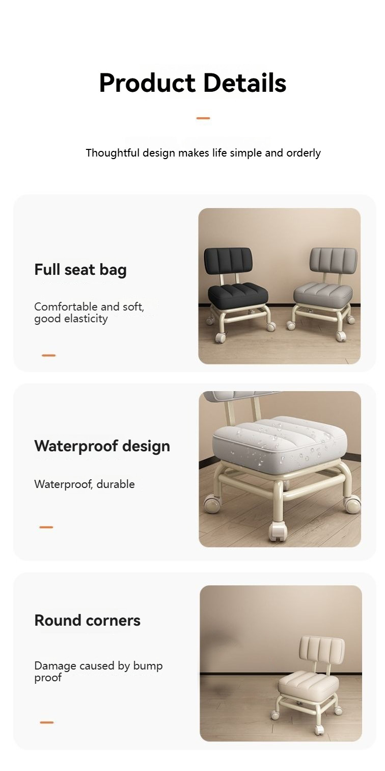 Home Universal Compact Stool Multifunctional Stool With 360° Wheels ...