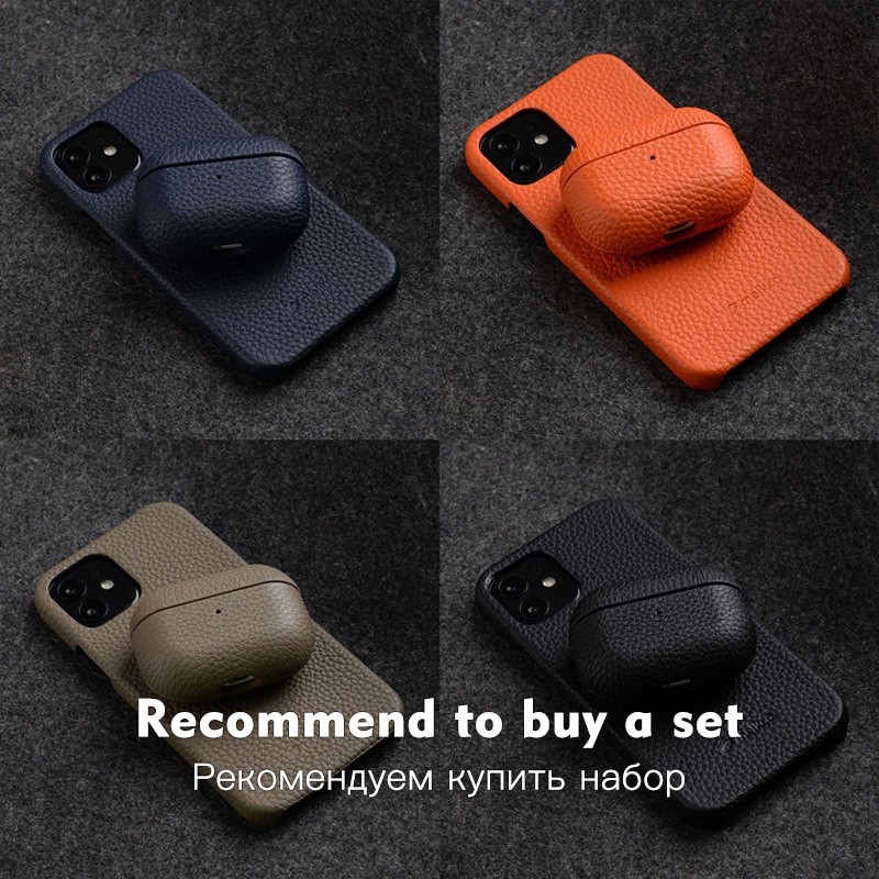 Genuine Cowhide Leather Case For AirPods Pro 2 Premium Earphone Cover ...