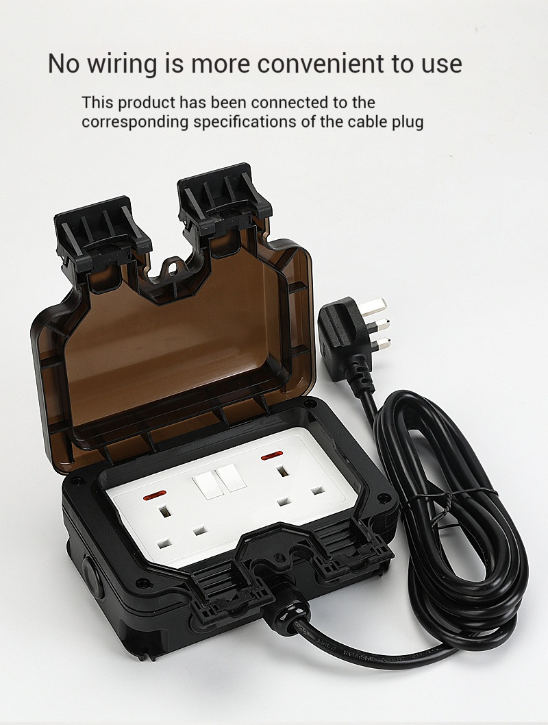 British Standard Wiring Socket IP66 British Style Rainproof Charging ...