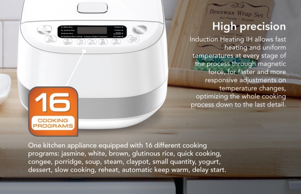 Tefal Delirice Pro Induction Spherical Pot Rice Cooker 1.5L - RK808A ...