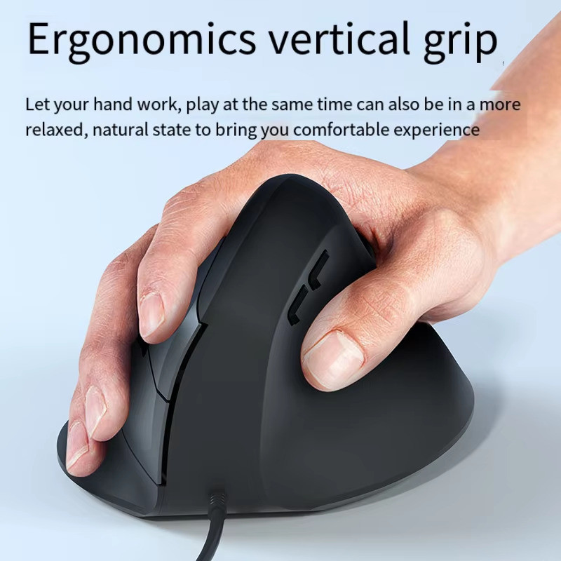 Wired Mouse Vertical Mouse Silent Computer Gaming Ergonomic USB Optical ...