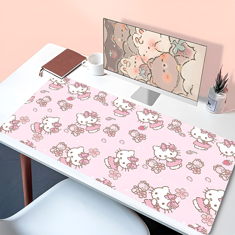 Cute Pink Sanrio Anime Mouse Pad Laptop Hello Kitty Kawaii Girl Desk ...