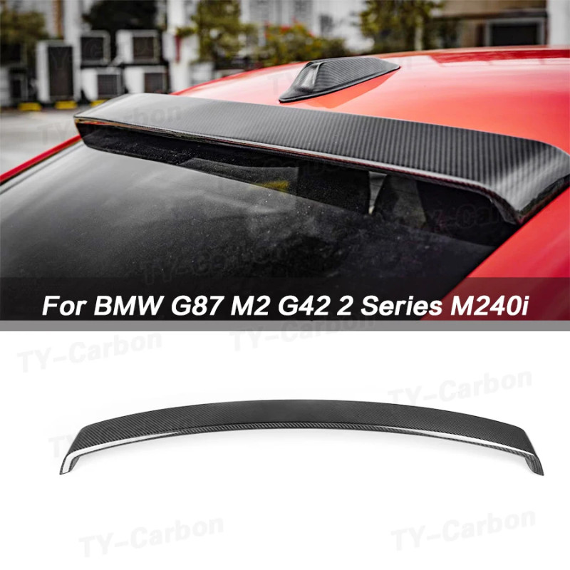 Dry Carbon Fiber Car Rear Roof Trunk Spoiler Rear Wing Lip Trim Sticker ...