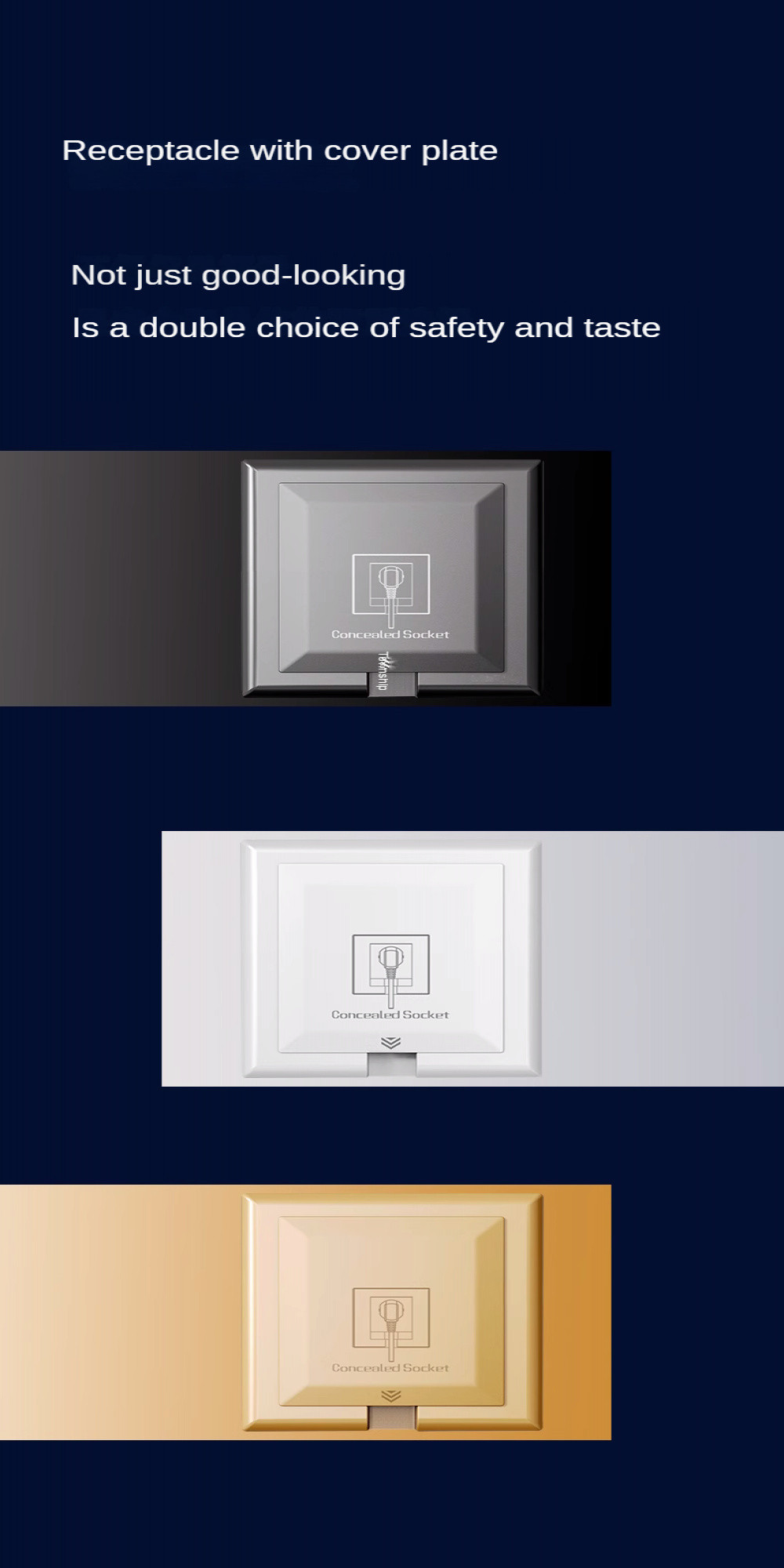 Type 86 British Embedded Type 13A Socket Panel Invisible Hidden Type ...