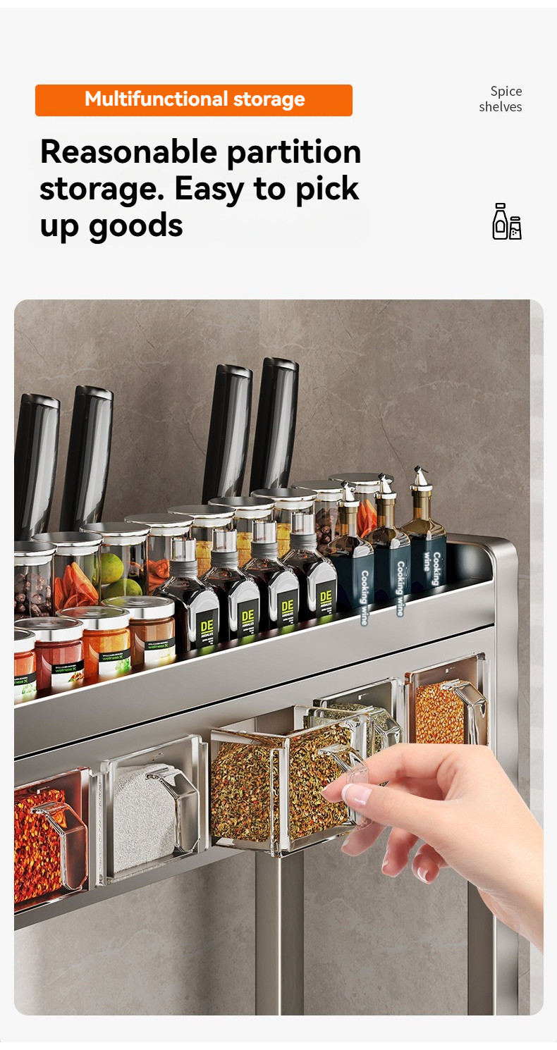 Kitchen Storage Rack Organizer Multi Layer Countertop Shelf for Spices ...