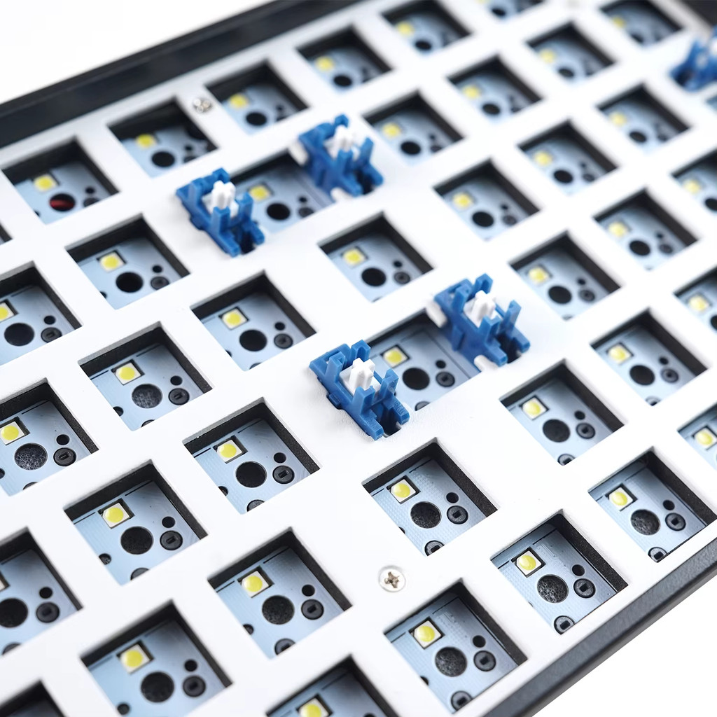 （White Light) Mathew Tech S100 Three Mode Mechanical Keyboard Barebone ...
