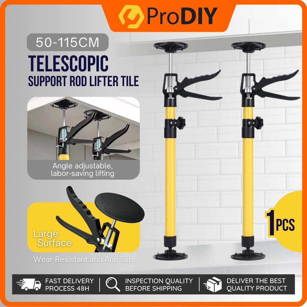 50-115CM Telescopic Support Rod Lifter Tile Height Adjuster Cabinet ...