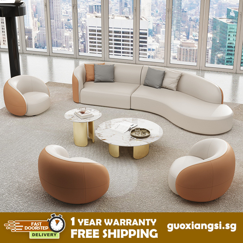 Curved Sofa Hotel Lobby VIP Club Rest Area Reception Guests Curved ...
