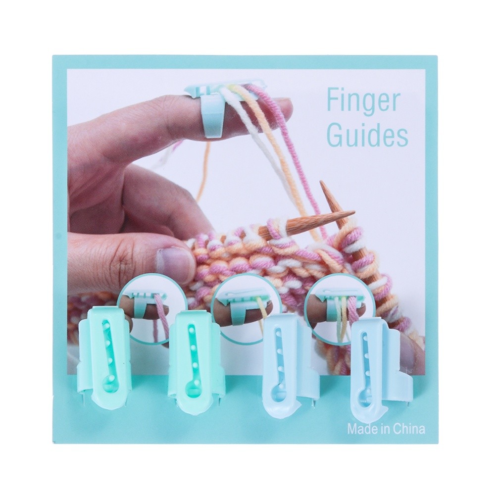 2 pcs Yarn Guide Finger Holder Knitting Thimble Ring Finger Splitter ...