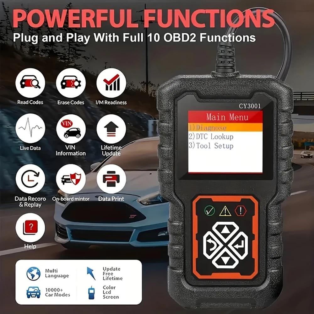 2025 Car OBD2 Scanner Diagnostic Tool Code Reader Car OBD Tester Engine ...