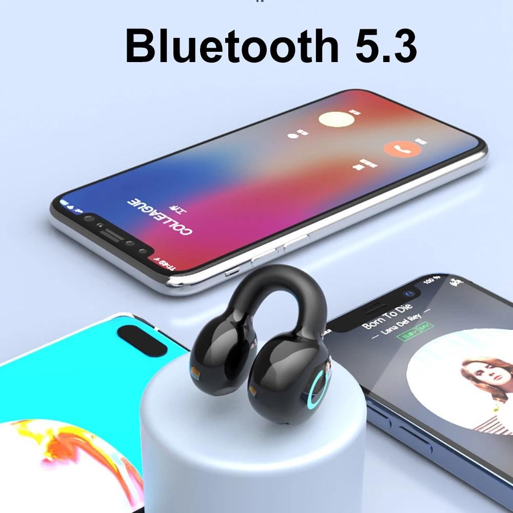 Mini Bluetooth 5.4 Earphone Ear-Clip Headset Wireless Headphone HiFi ...