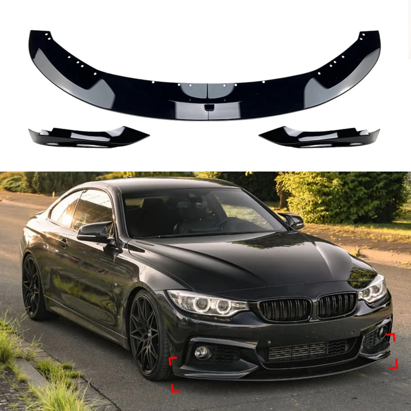 Car Front Bumper Blade Spoiler Lip Lower Side Flare Splitter Trim For ...