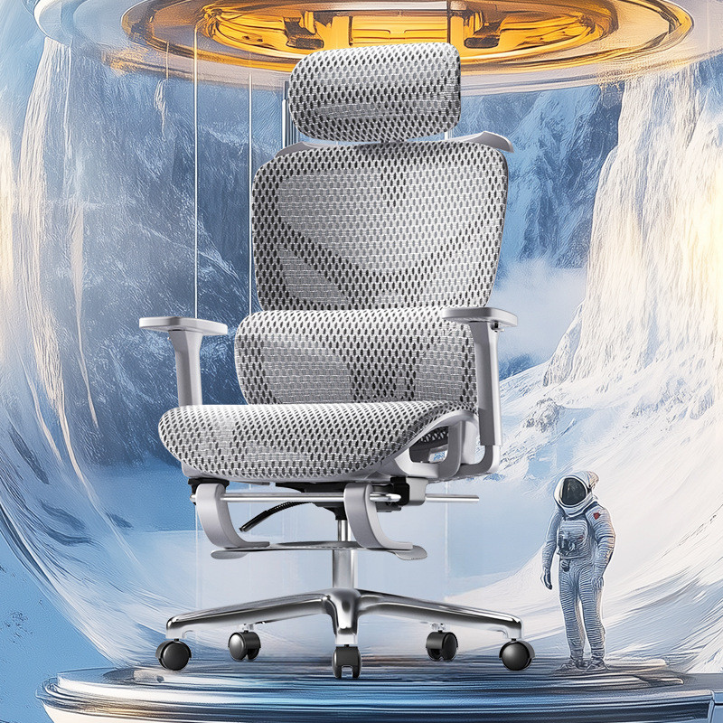 TechPulse E-61 Ergonomic Home Office Chair with Lumbar Support/Leg Rest ...