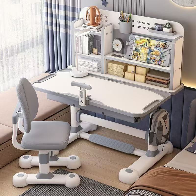 Study Table Ergonomic Kids Height Adjustable Table Student Study Desk ...