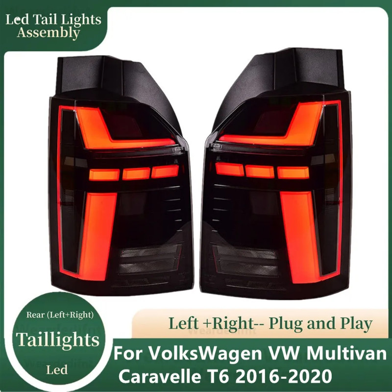 Car Led Tail Lights For VolksWagen VW Multivan Caravelle T6 2016-2020 ...