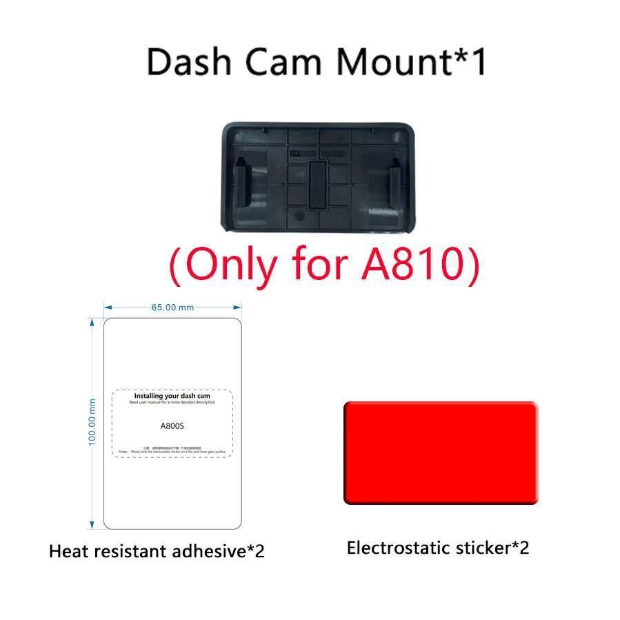 Installation for Dash Cam for 70mai A810 Car DVR Holder Sticker VHB ...