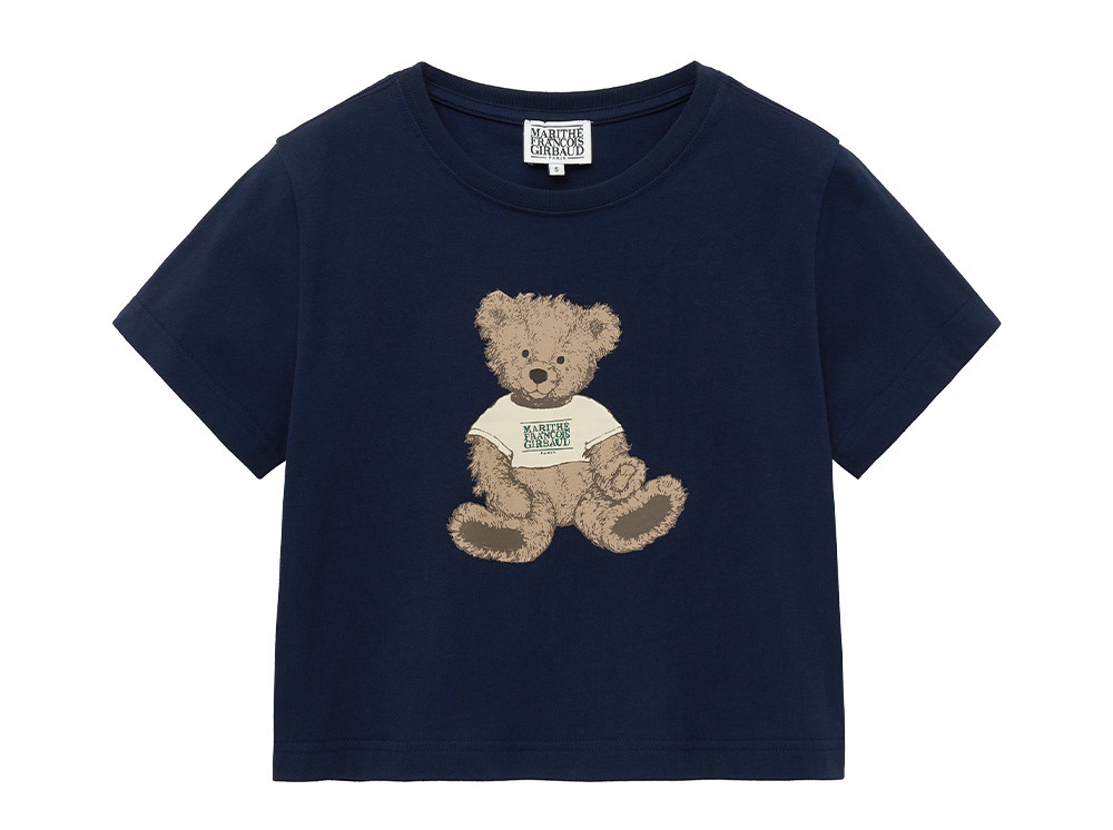 MARITHE FRANCOIS GIRBAUD W Doodle Bear Crop T Shirts Women's