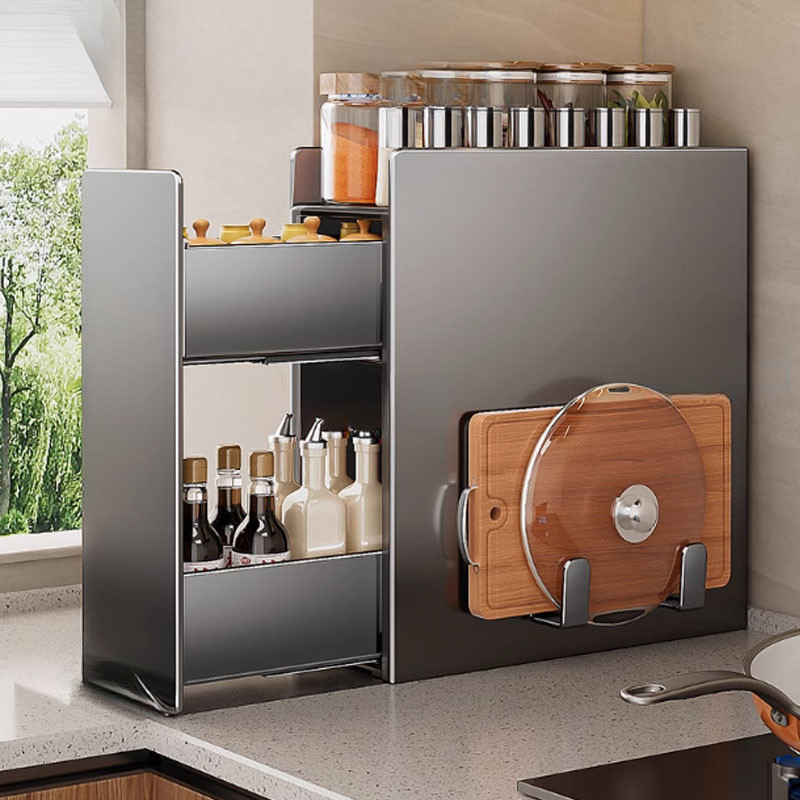 【hj3】 Kitchen Spice Rack Multifunctional With Pull-out Narrow Edge ...