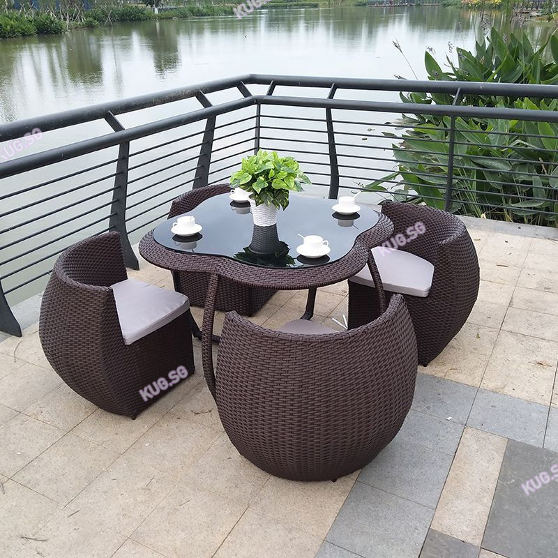 Outdoor Rattan Table And Chair Combination Garden Open-air Balcony ...