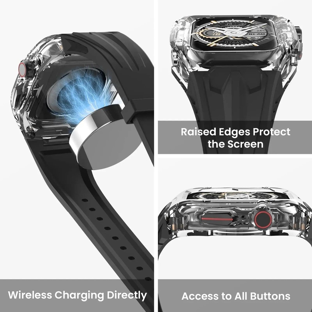 Transparent Modification Kit For iWatch 10 9 8 7 46mm 49mm 40mm 41mm ...