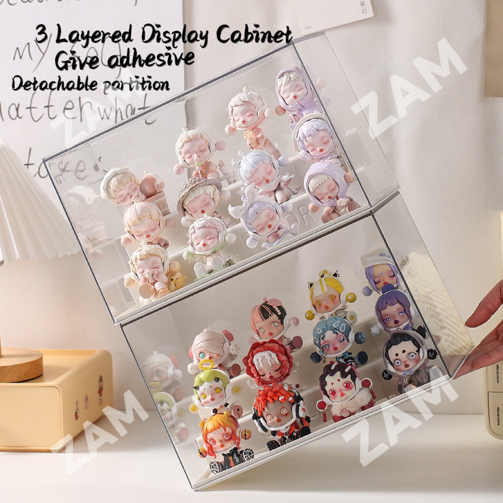 3 Layered Display Cabinet Transparent Box Detachable Partition Lego ...