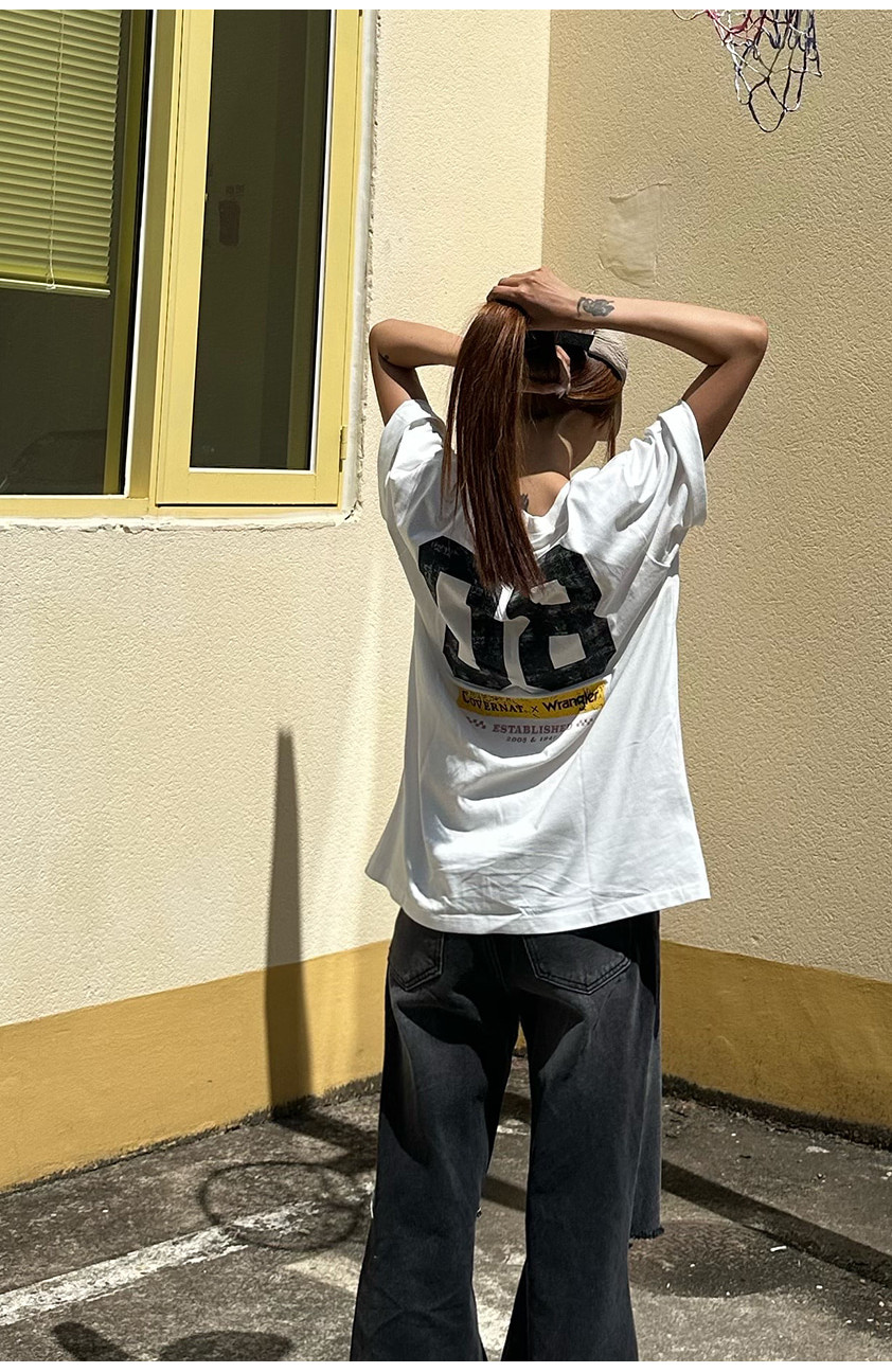 Tシャツ・カットソー [COVERNAT X Wrangler] 08 Vintage T-shirt 4NY053 COVERNAT X Wrangler Collaboration] 08 Vintage T-shirt Unisex