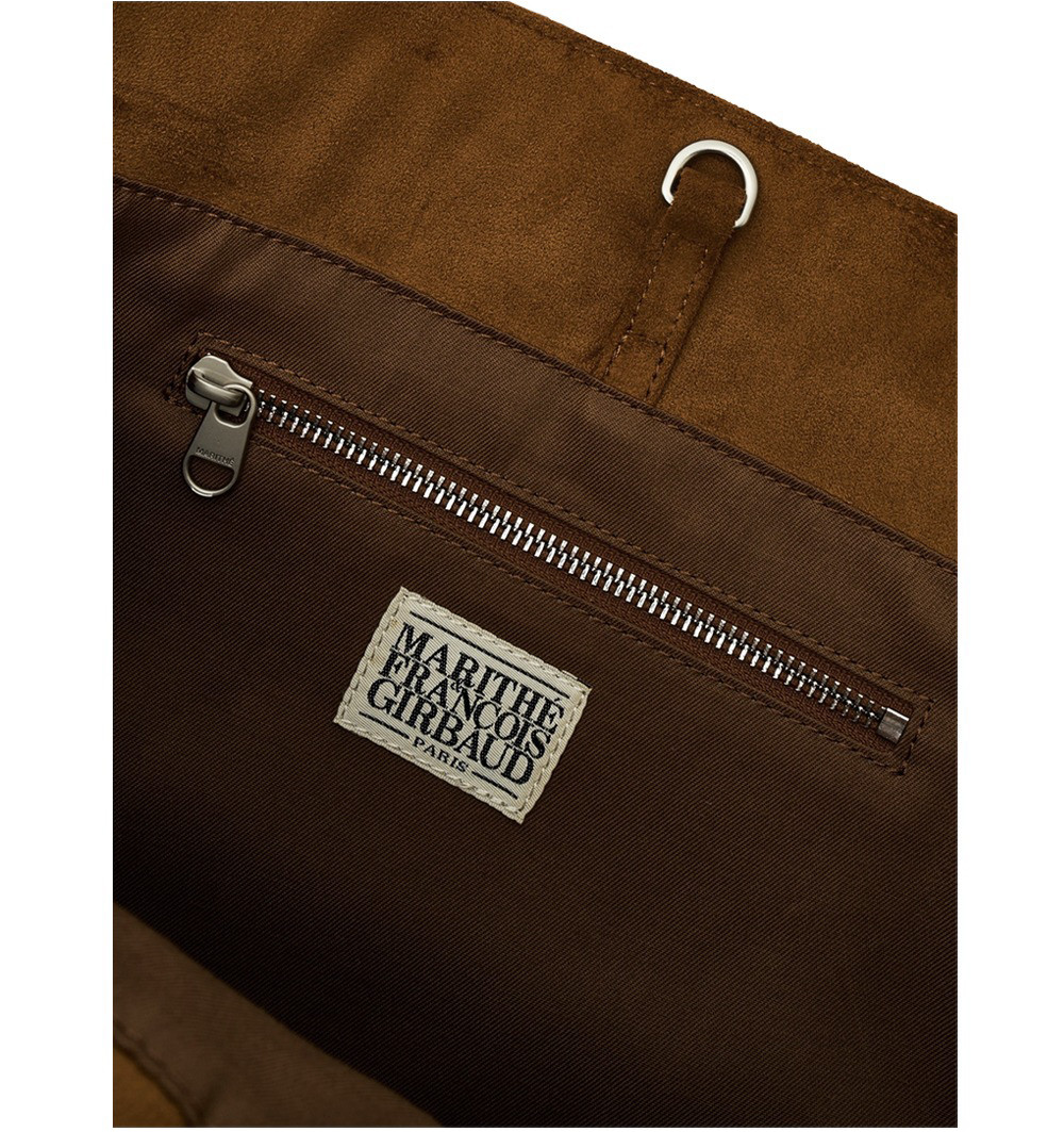 ★Marithe + Francois Girbaud★ CLASSIC LOGO SUEDE TOTE BAG c CLASSIC LOGO SUEDE TOTE BAG camel - MARITHE FRANCOIS GIRBAUD