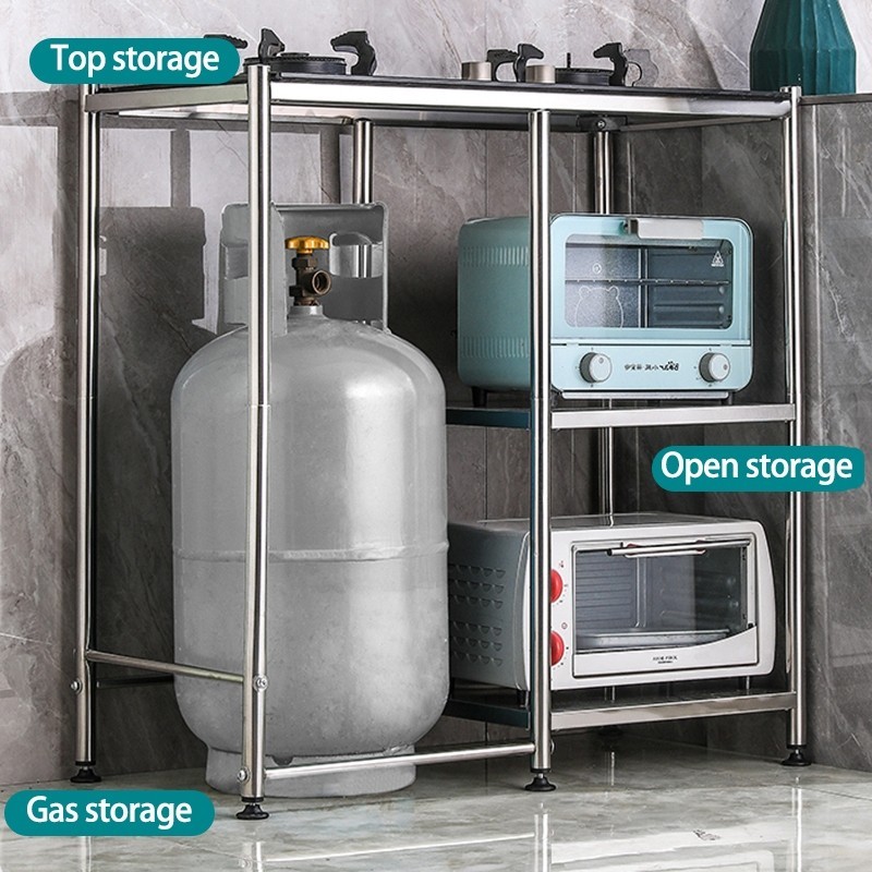 Thickened Stainless Steel Gas Rack Household Kitchen Table Shelves ...