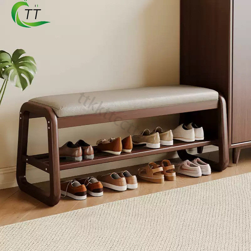 TTCC Shoe Rack Bench shoe bench home entry shoes wearing shoes soft ...