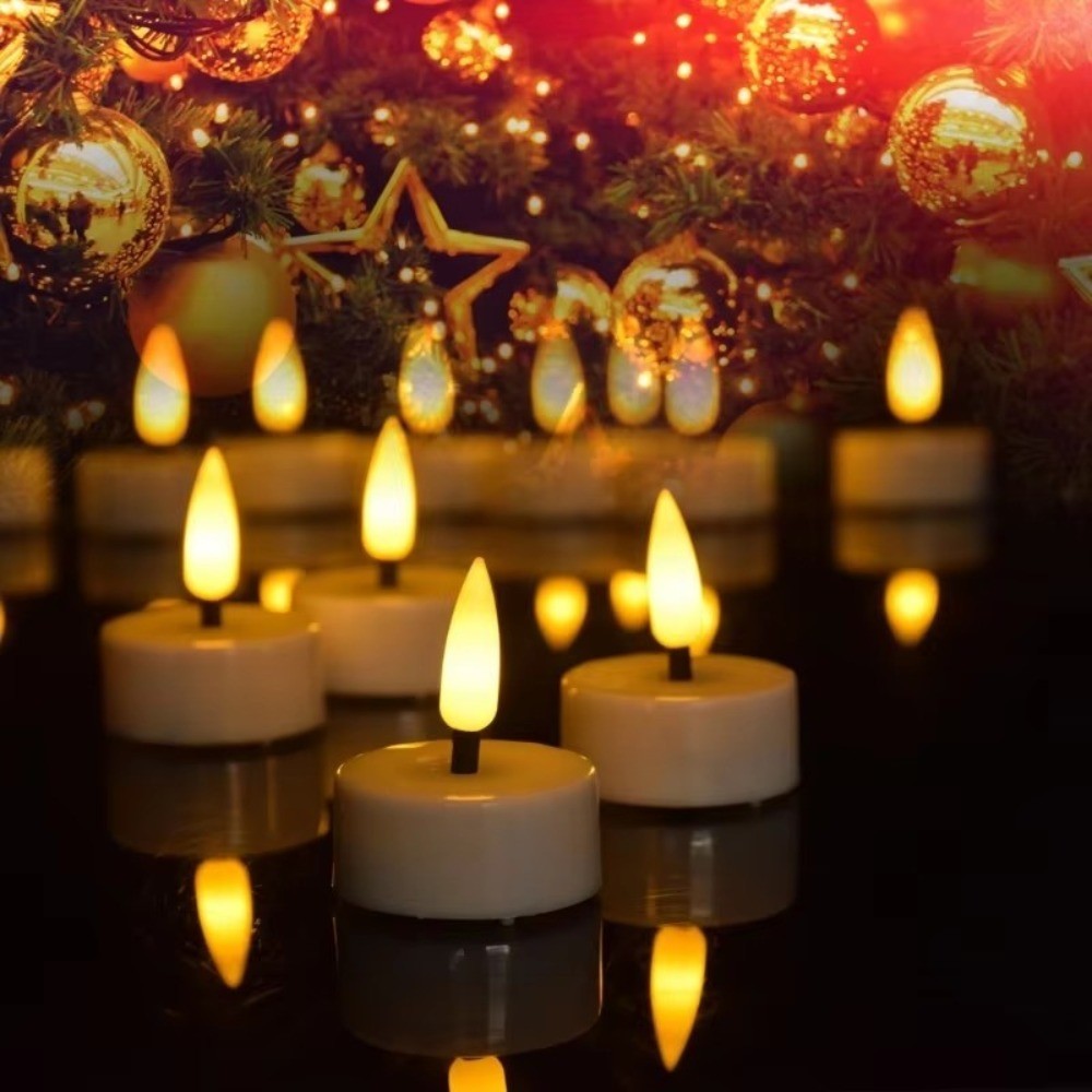 Flashing Flickering Flameless LED Candle Battery Powered Tea Light ...