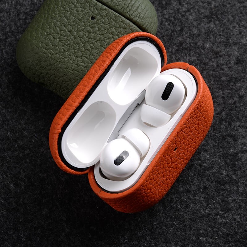 Genuine Cowhide Leather Case For AirPods Pro 2 Premium Earphone Cover ...