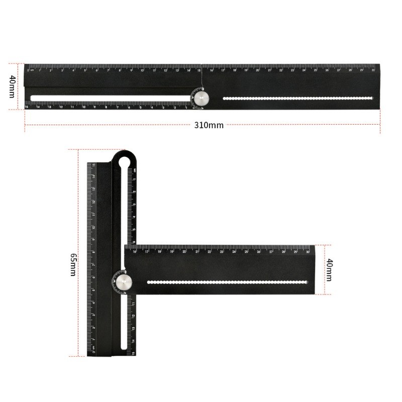 Multifunctional reversible ruler ruler, angle ruler compass for drawing ...