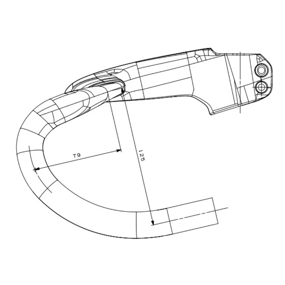 Carbon fibre one-piece handlebar. Road bike handlebars. Supports ...