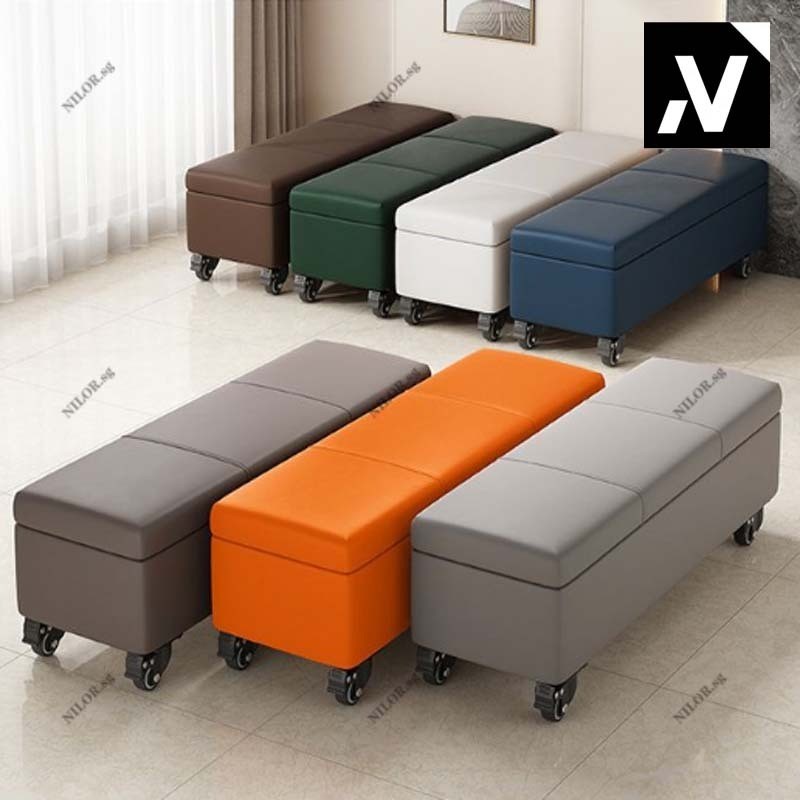 N·R Storage stool shoe bench Home Light Luxury Storage Stool Long Bar ...