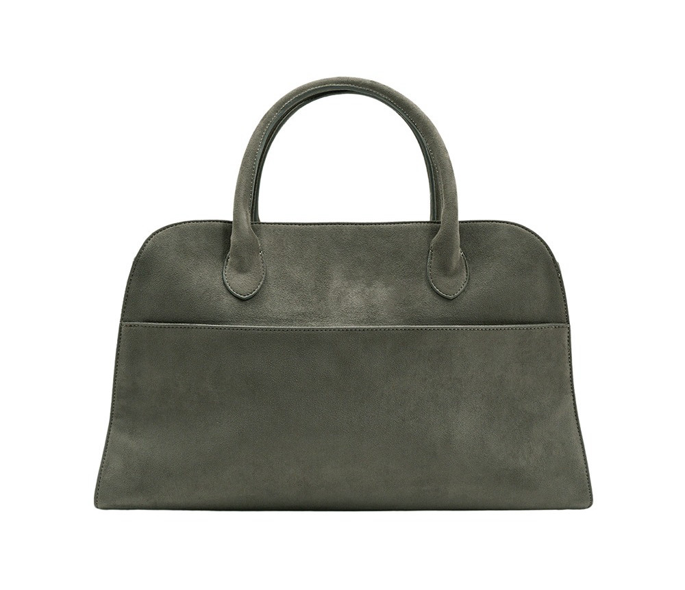 【MARITHE】 CLASSIC LOGO SUEDE TOTE BAG CLASSIC LOGO SUEDE TOTE BAG camel - MARITHE FRANCOIS GIRBAUD