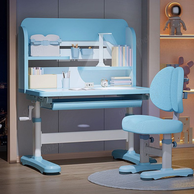 Kids Table And Chair Adjustable Study Desk Tiltable Desk Elementary ...
