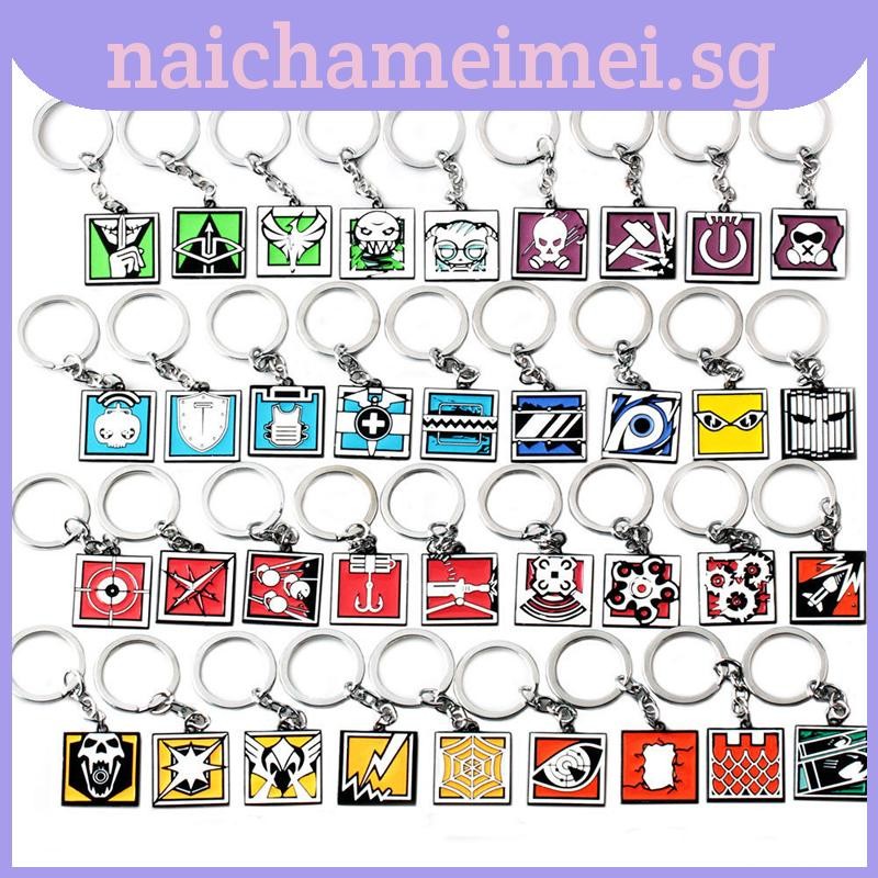 Video Game Rainbow Six Siege Action Figure Blitz Jager Bandit Keychain ...