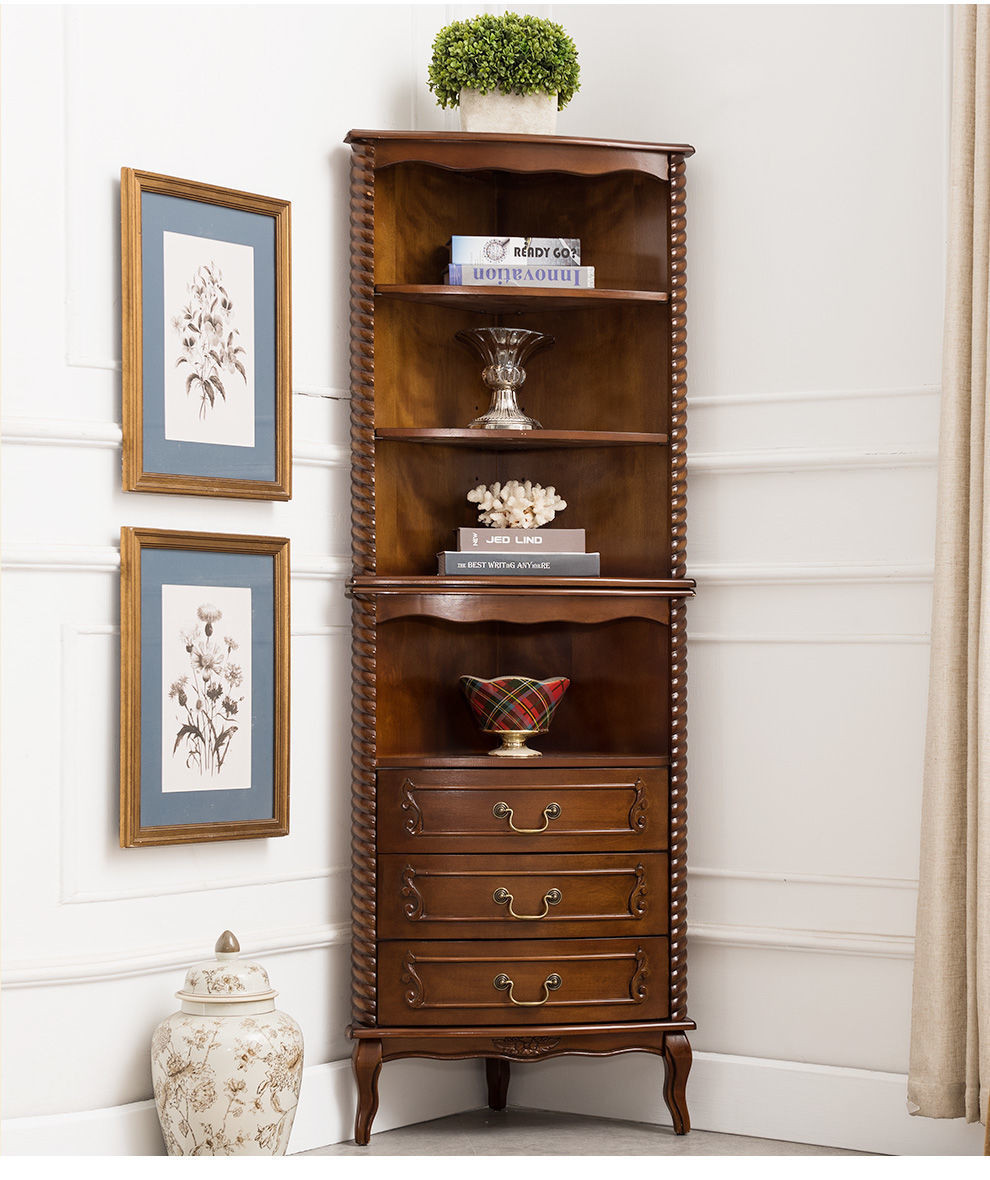 Minimalist American Style Solid Wood Triangle Cabinet European Style ...