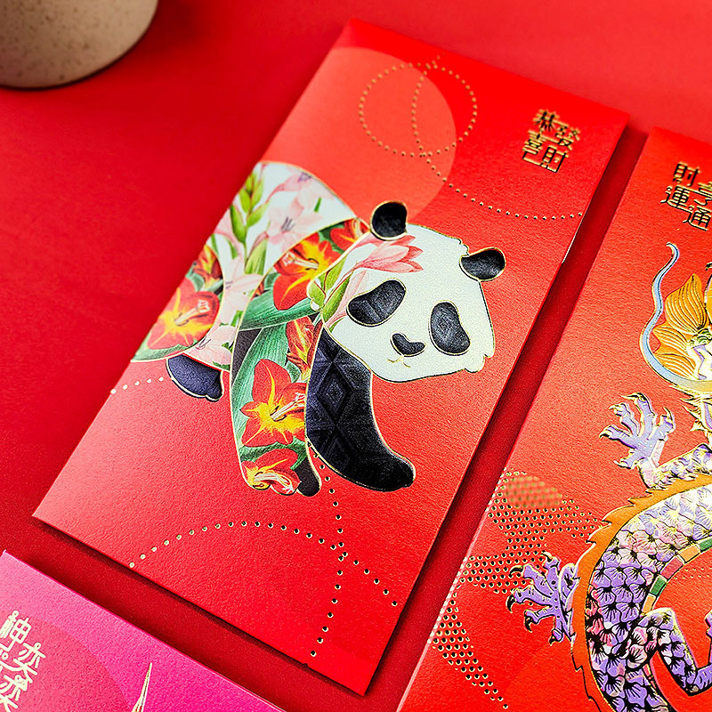 2025 New Red Envelope Creative Upscale Chinese Style Panda Cartoon ...