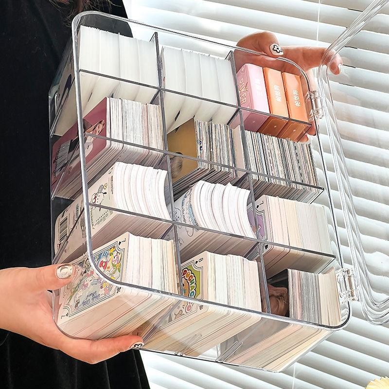 Flip-top Storage Box For Postcards And Small Cards, Transparent ...